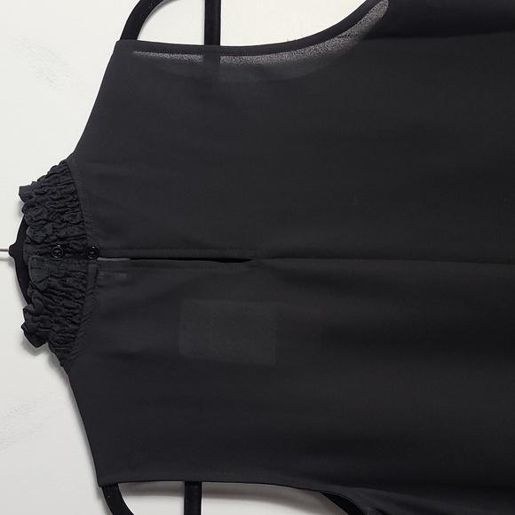 BANANA REPUBLIC NWT Lined Lace Sleeveless Tank Top in Black Size Petite Small - Picture 11 of 14